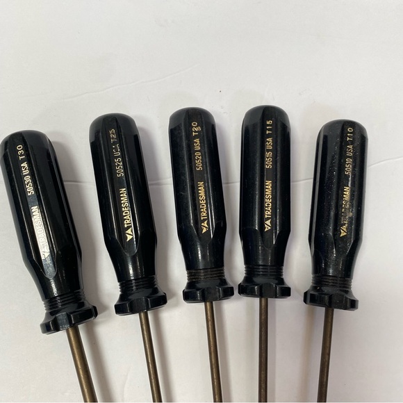 VA Tradesman Lot of 5 Star Head Screwdrivers Lot of 5 T10 T15 T20 T25 T30 - Picture 2 of 6